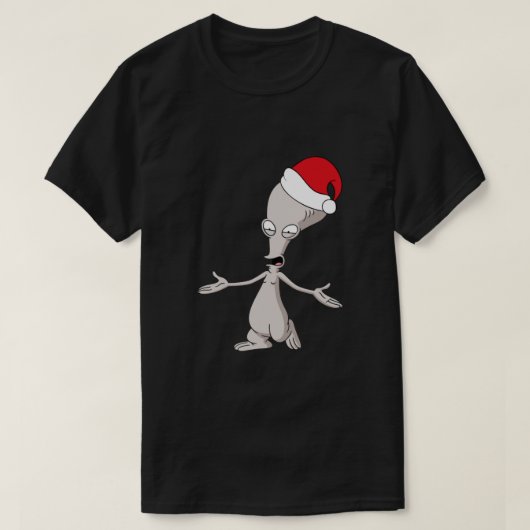 American Vater Roger. Alien in Christmas hat Class T-Shirt (Design vorne)