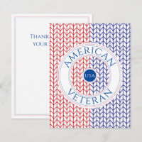AMERICAN VETERAN 4.25x5.5 "Vielen Dank" Flachkarte