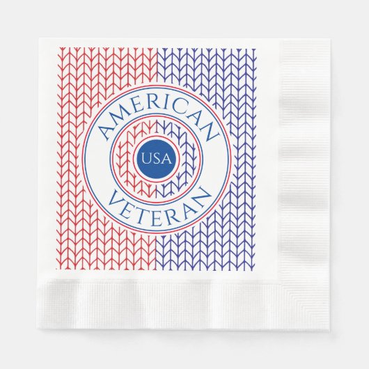 AMERICAN VETERAN geprägtes Mittagspapier Napkins Serviette (Vorderseite)