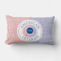 AMERICAN VETERAN Lumbar Pillow / Blau