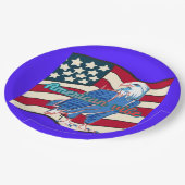 American vibe blue pappteller (Schrägansicht)