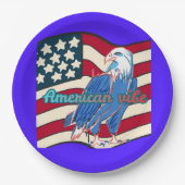 American vibe blue pappteller (Vorderseite)