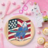 American vibe peach pappteller (Party)