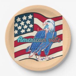 American vibe peach pappteller