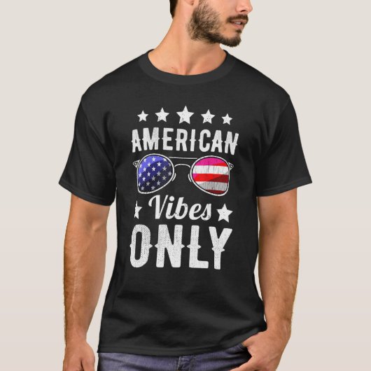 American Vibes 4th July Jungs Kinder Sonnenbrille  T-Shirt (Vorderseite)
