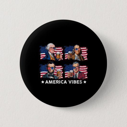 American Vibes Drankin US Flag 4. Juli George Button (Vorderseite)