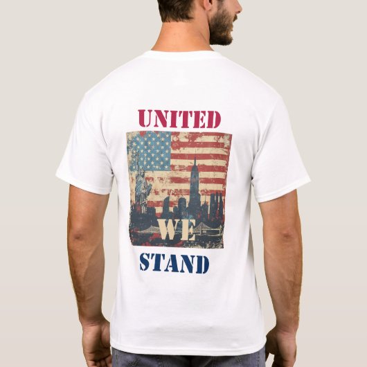 American Vintag Patriotic Design T-Shirt (Rückseite)