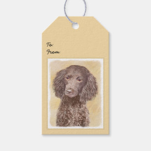 American Water Spanel Malerei - Original Dog Art Geschenkanhänger