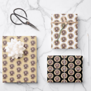 American Water Spanel Malerei - Original Dog Art Geschenkpapier Set