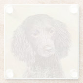 American Water Spanel Malerei - Original Dog Art Glasuntersetzer (Rückseite)