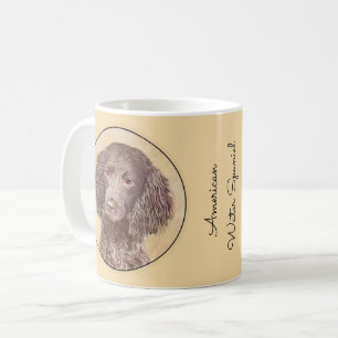 American Water Spanel Malerei - Original Dog Art Kaffeetasse