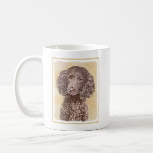 American Water Spanel Malerei - Original Dog Art Kaffeetasse (Links)