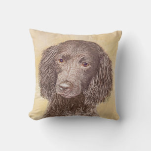 American Water Spanel Malerei - Original Dog Art Kissen