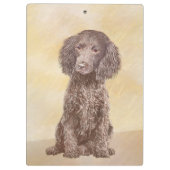 American Water Spanel Malerei - Original Dog Art Klemmbrett (Rückseite)
