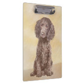 American Water Spanel Malerei - Original Dog Art Klemmbrett (Rechts)