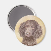 American Water Spanel Malerei - Original Dog Art Magnet (Vorderseite/Rückseite)