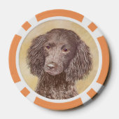 American Water Spanel Malerei - Original Dog Art Pokerchips (Rückseite)