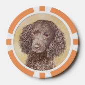 American Water Spanel Malerei - Original Dog Art Pokerchips (Vorderseite)