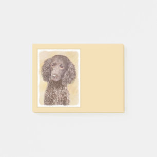 American Water Spanel Malerei - Original Dog Art Post-it Klebezettel