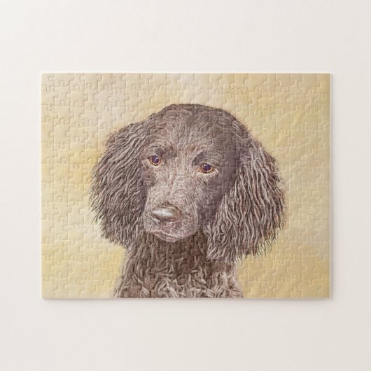 American Water Spanel Malerei - Original Dog Art Puzzle (Horizontal)