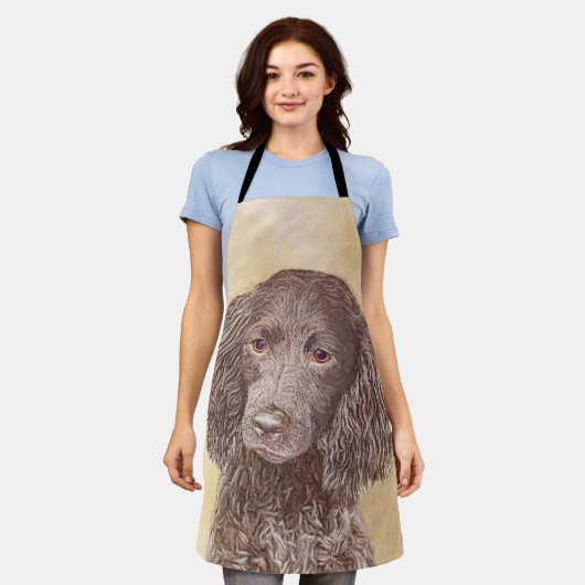 American Water Spanel Malerei - Original Dog Art Schürze (Getragen)