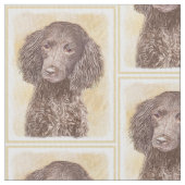 American Water Spanel Malerei - Original Dog Art Stoff (Nahaufnahme)