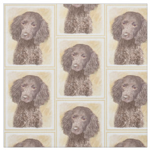 American Water Spanel Malerei - Original Dog Art Stoff