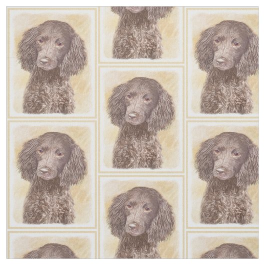 American Water Spanel Malerei - Original Dog Art Stoff (Muster)