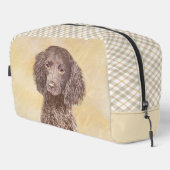 American Water Spanel Malerei Original Dog Art Waschbeutel (Rechte Ecke)
