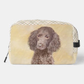 American Water Spanel Malerei Original Dog Art Waschbeutel (Rückseite)