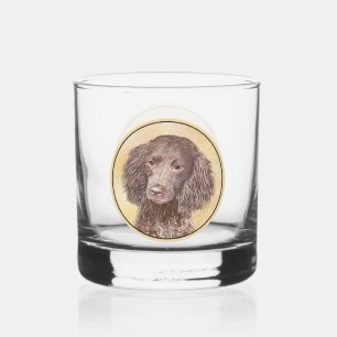 American Water Spanel Malerei - Original Dog Art Whiskyglas