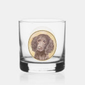 American Water Spanel Malerei - Original Dog Art Whiskyglas (Rückseite)