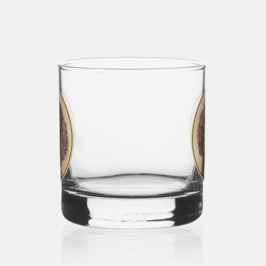 American Water Spanel Malerei - Original Dog Art Whiskyglas (Links)