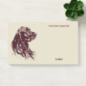 American Water Spaniel Abstrakt Art Dog Name Post-it Klebezettel (Büro)