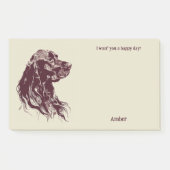 American Water Spaniel Abstrakt Art Dog Name Post-it Klebezettel (Vorderseite)