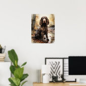 American Water Spaniel Dog Art Print Poster (Heimbüro)