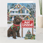 American Water Spaniel Festive Realtor Weihnachten Karte (Vorderseite)