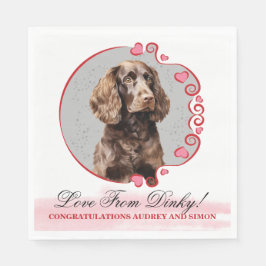 American Water Spaniel Hochzeit Napkins mit Foto Serviette