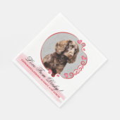 American Water Spaniel Hochzeit Napkins mit Foto Serviette (Ecke)