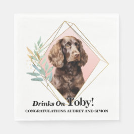 American Water Spaniel Hochzeit Napkins mit Foto Serviette