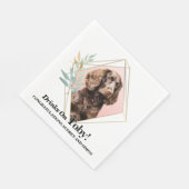 American Water Spaniel Hochzeit Napkins mit Foto Serviette (Ecke)