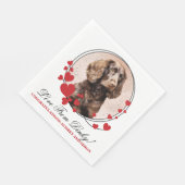 American Water Spaniel Hochzeit Napkins mit Foto Serviette (Ecke)