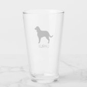 American Water Spaniel Hund Silhouette Custom Glas (Rückseite)