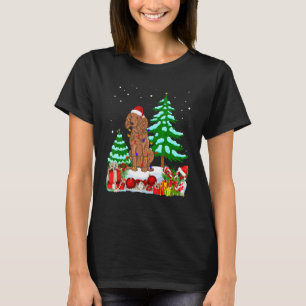 American Water Spaniel Hund tragen Weihnachtshut T T-Shirt
