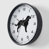 American Water Spaniel Hunde Rasse Silhouette Uhr (Winkel)