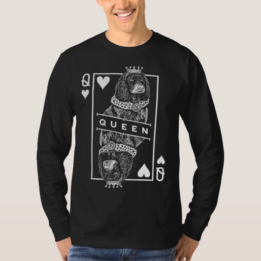 American Water Spaniel Queen Of Hearts  Dog T-Shirt (Vorderseite)