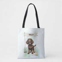 American Water Spaniel Wasserfarben personalisiert