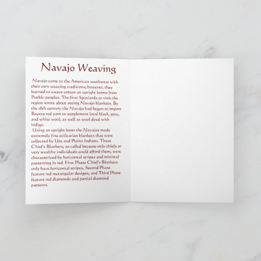 American Weaaing and Facts Card Karte (Innenseite)