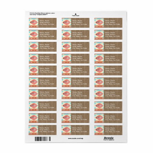 American Wedding Address Label (Vorne)