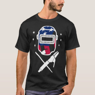 American Welder US Flag Welding Hood Gift Uxzhe T-Shirt